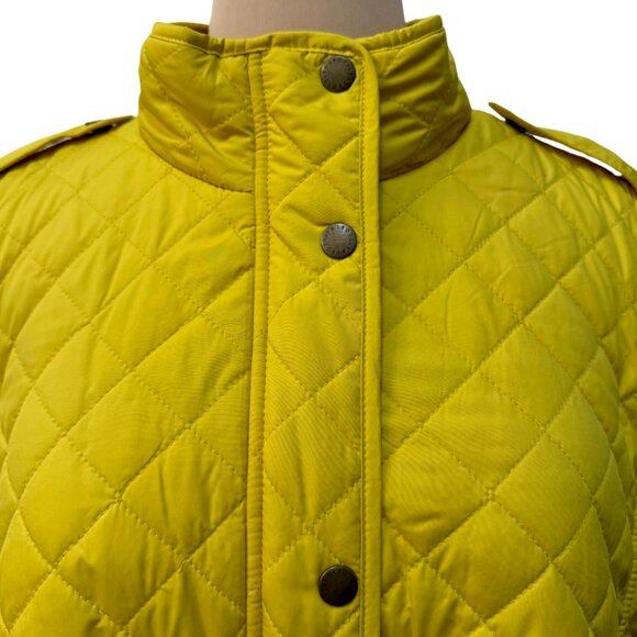 NEW Talbots Quilted Fleece Lined Utility Vest Yellow Size: XL - Picture 2 of 6
